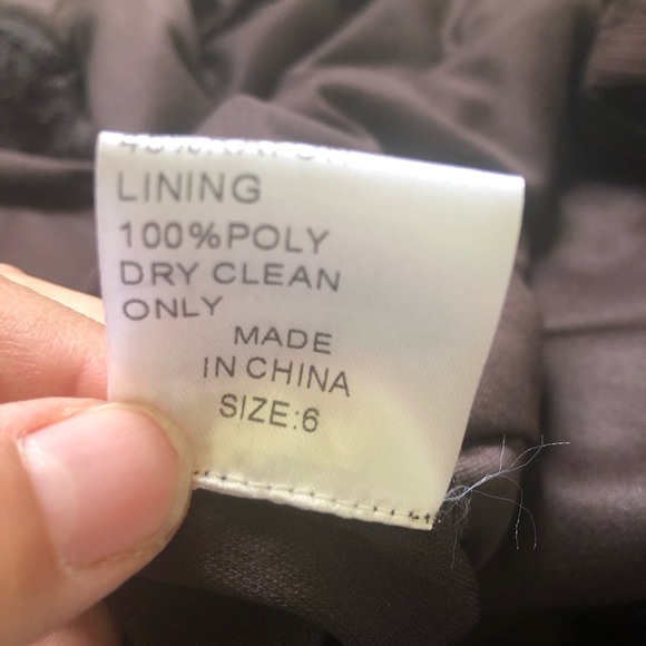 Tadashi Dark Brown Beaded Silk Cocktail Dress Sz 6 - Picture 8 of 8